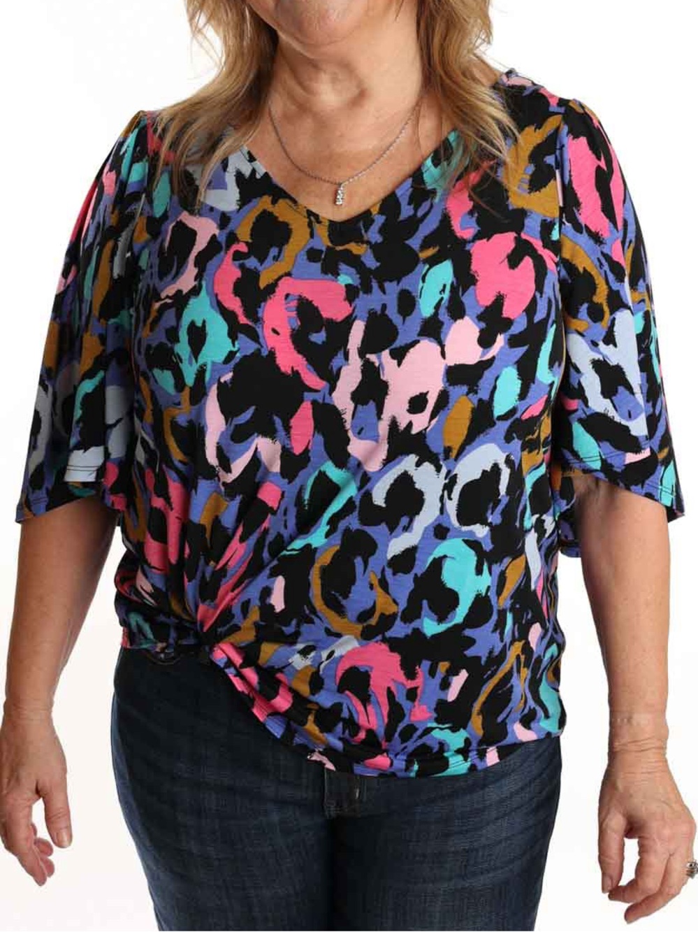 Emily Wonder Vibrant Multicolor Abstract Shirt